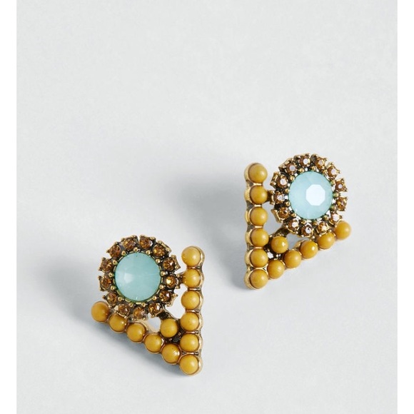 Modcloth Just Gotta Tri Earrings in Mustard - Picture 4 of 4